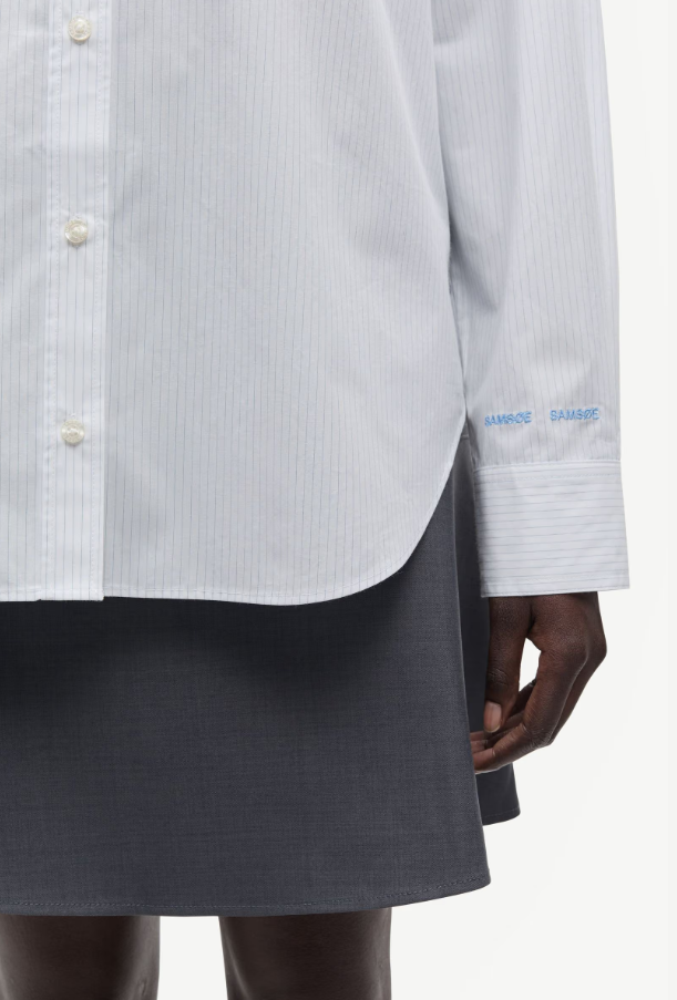 Salova Pocket Shirt 15756 White Pinstripe
