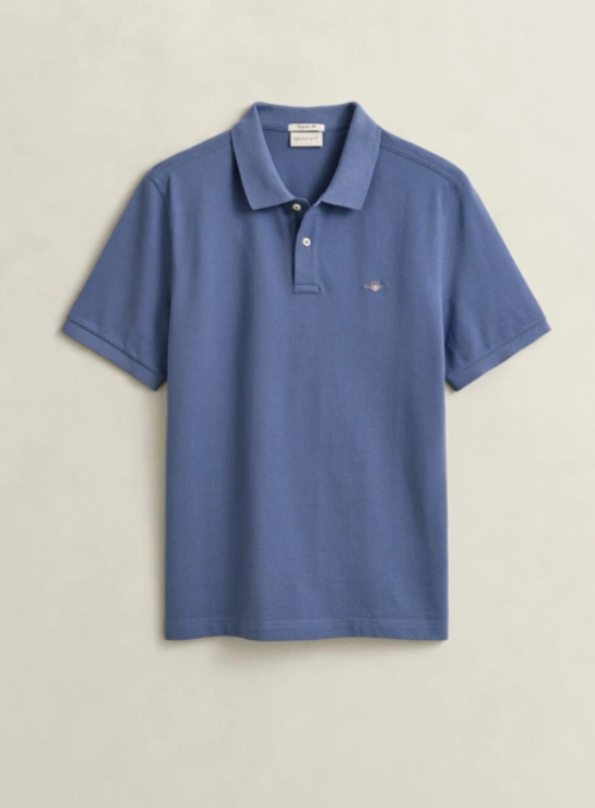 Reg Shield SS Pique Polo Blue Horizon
