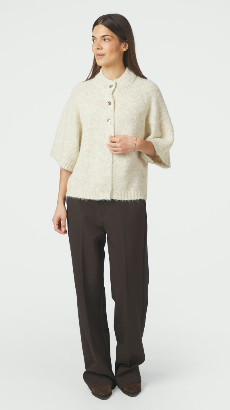 Benuta Fluffy Knit Cardigan Ivory