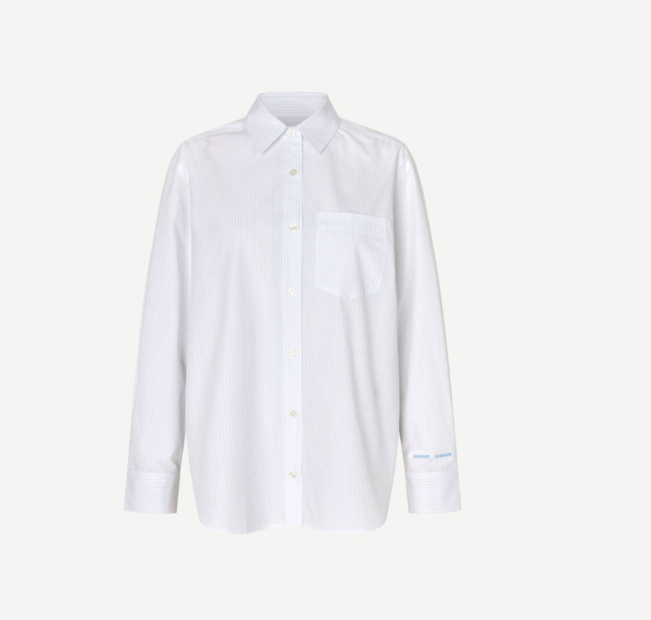 Salova Pocket Shirt 15756 White Pinstripe