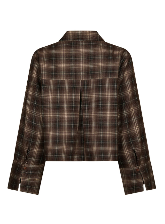 Jaylin Flannel Check Shirt Dark Taupe