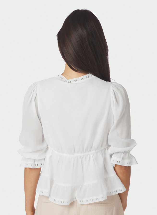 Adelia S Voile Blouse Prouction White