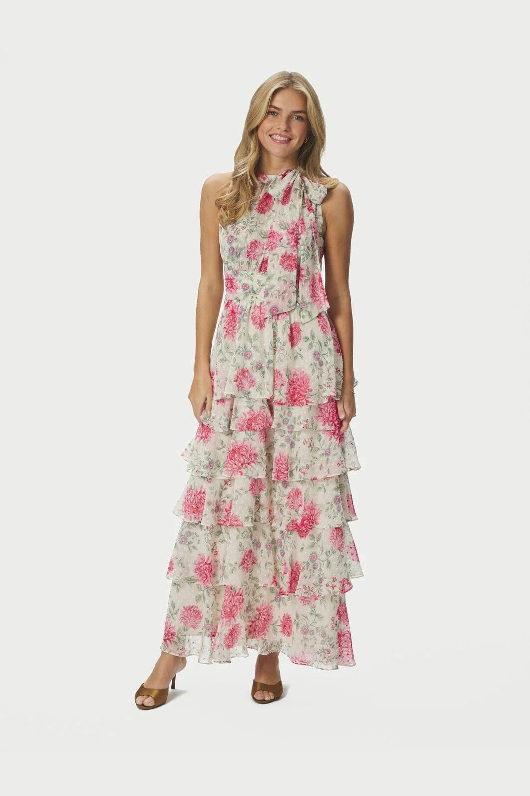 Marli Big Flower Dress Creme