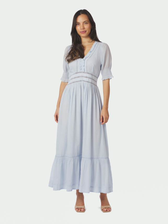 Alvina S Voile Dress Light Blue