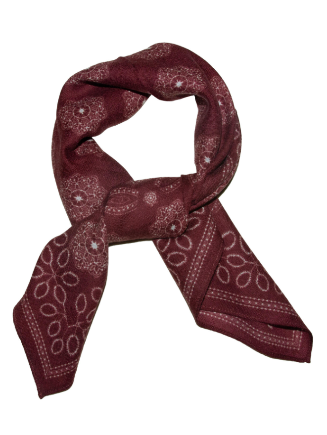 Skjerf Delikat Mønster Ull