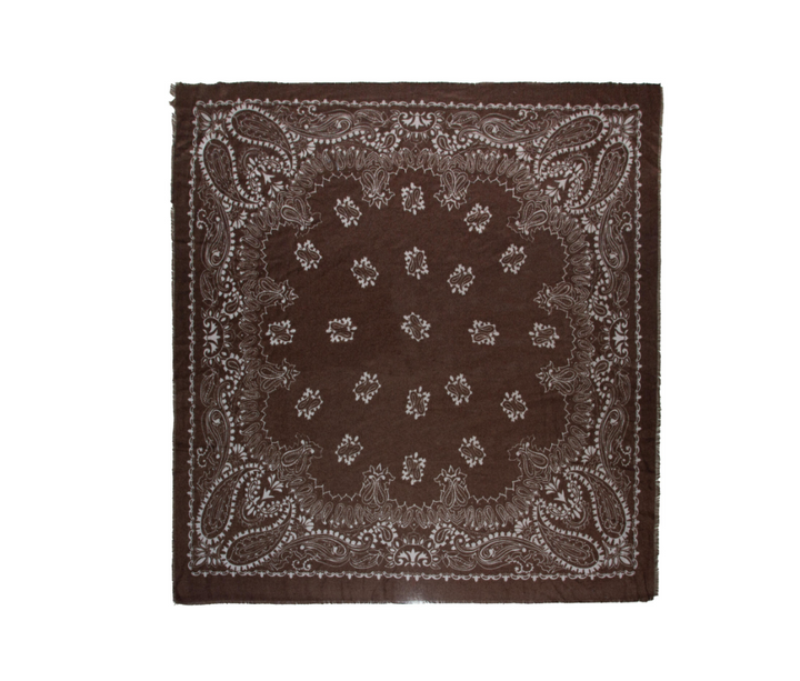 Dame Skjerf Paisley 110x110 Brun