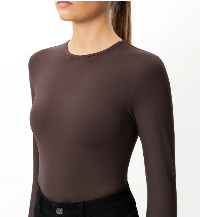 Soft Long-Sleeve T-Shirt Dark Brown