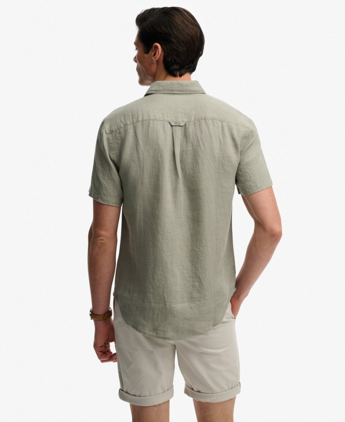 Riviera S/S Linen Shirt Bay Green