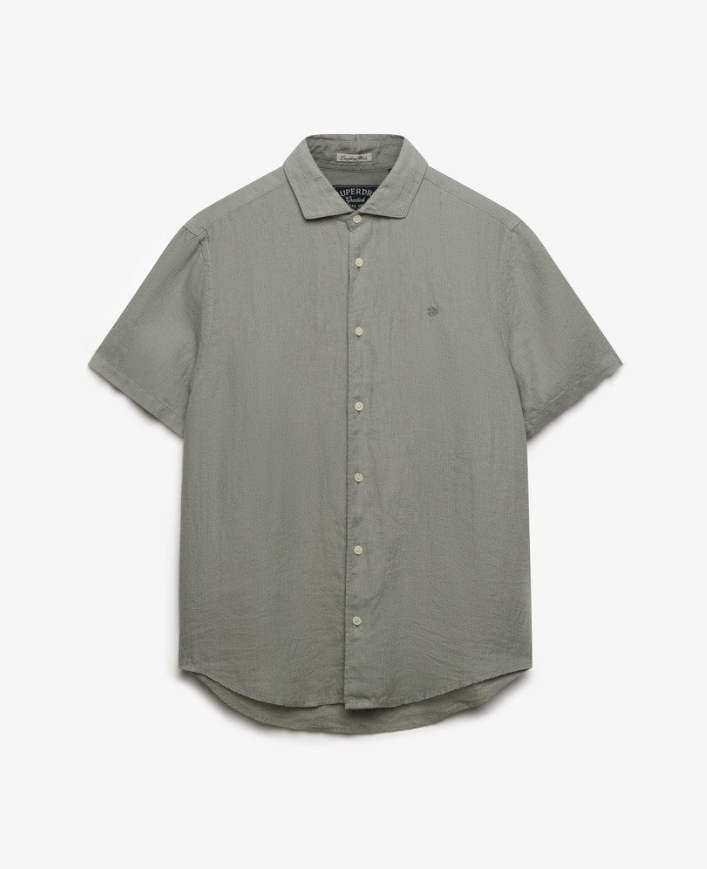 Riviera S/S Linen Shirt Bay Green