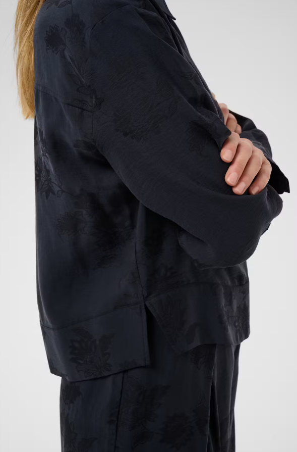 CarollaPW Shirt Dark Navy Flower