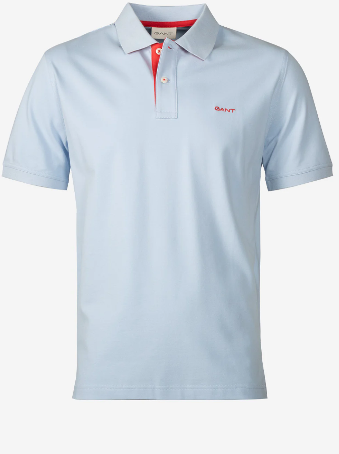 Reg Contrast Pique SS Polo Fresh Blue
