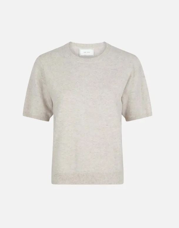 Missy Knit Tee Sand Melange