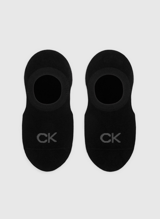 Ck 2pk Footie High Cut Socks Black