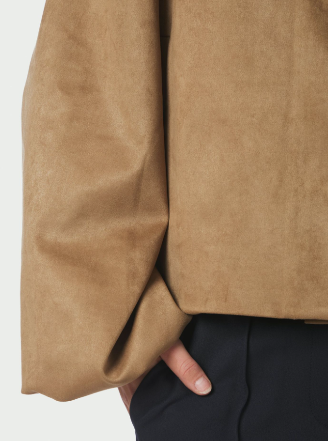 Tirsa Faux Suede Jacket Cognac