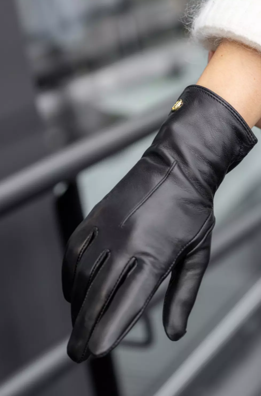 Nohr Celine Leather Gloves Black