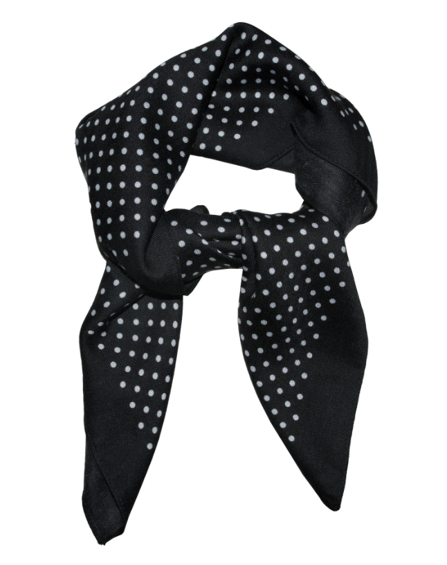 Skjerf m/prikker 65x65