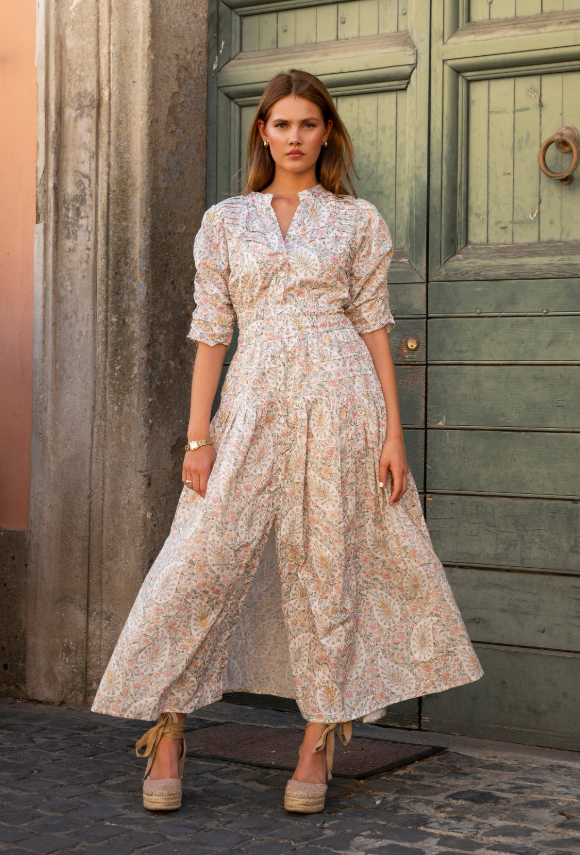 Fabienne Dress Pink Garden