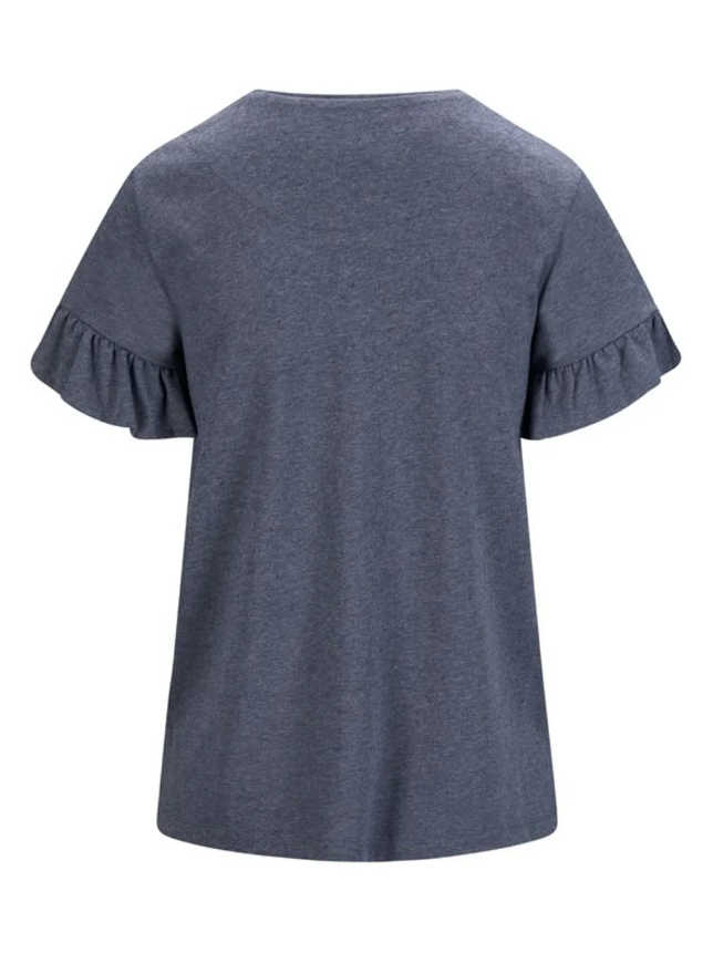 Lara Linen Tee Denim Blue