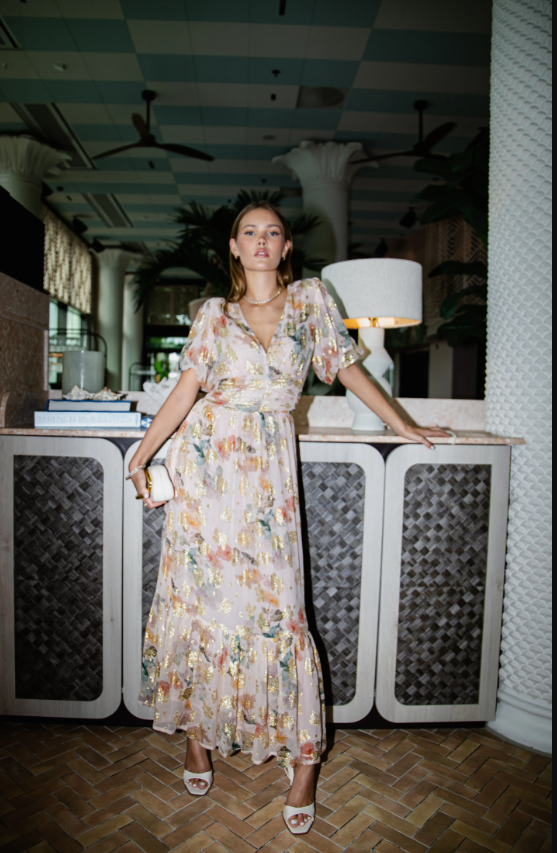 Leonora Dress Shimmering Garden