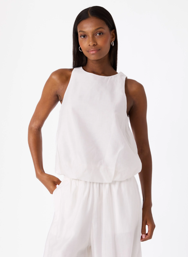 Peach Topp Bright White