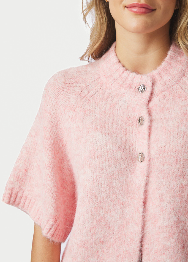 Benuta Fluffy Knit Cardigan Light Pink