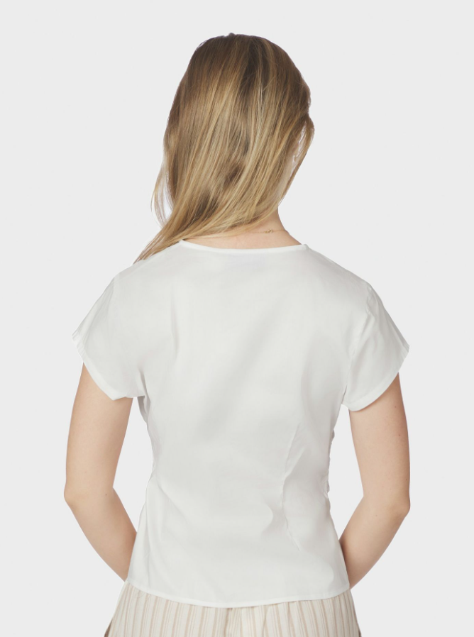 Fidi Poplin Top White