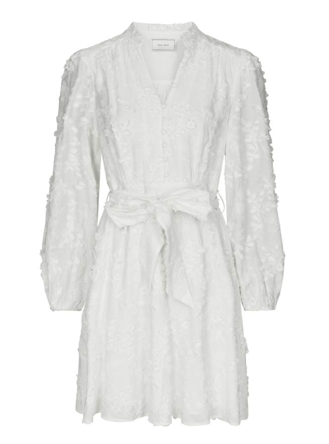 Monnie Embrodery Dress Production White