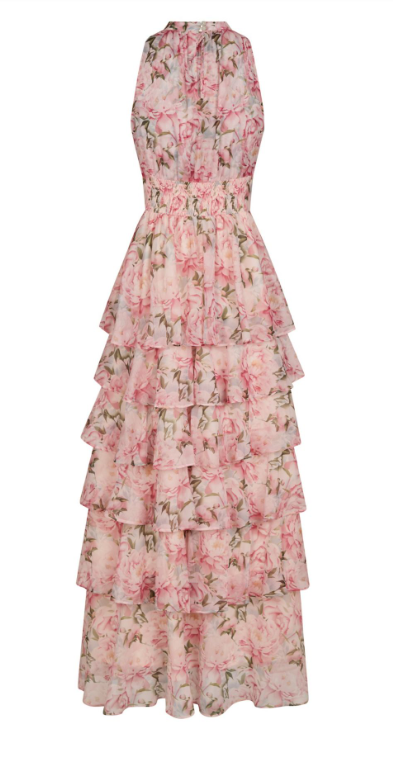 Marli Flower Chiffon Dress