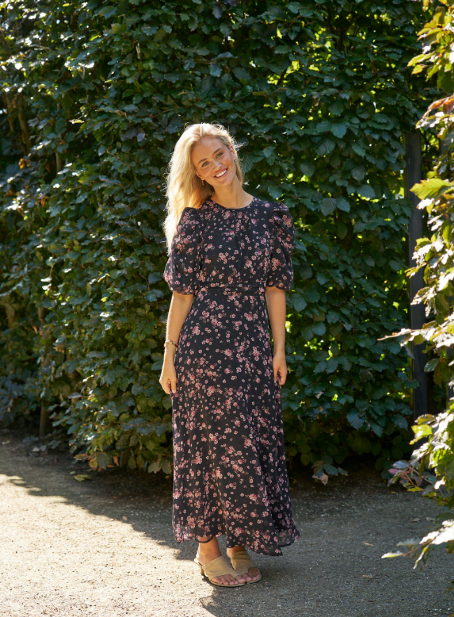 Kikka Mini Flower Dress Black