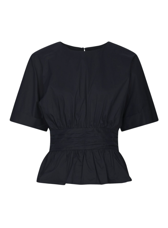 Annegret Poplin Blouse Navy