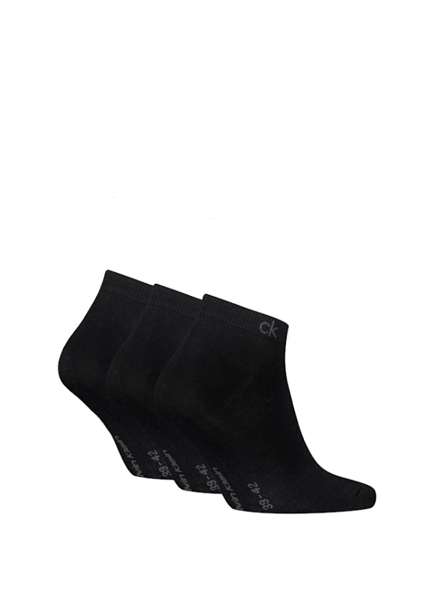 Ck Man 3pk logo Sneaker Sock Black