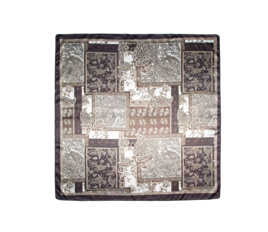 Skjerf Paisley Brun