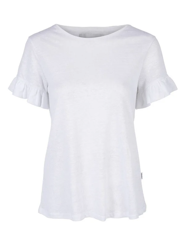 Lara Linen Tee White