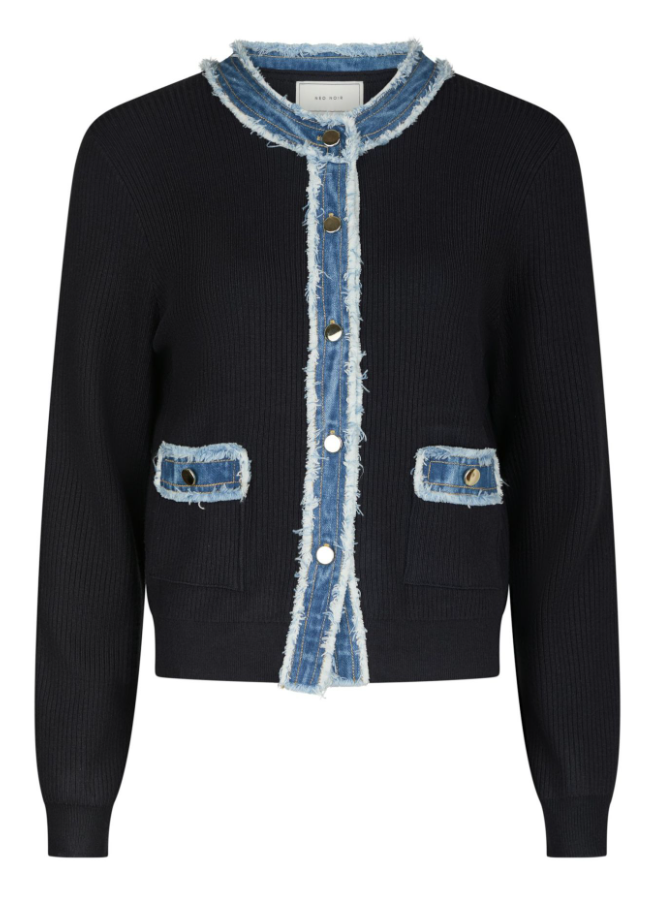 Zelma Knit Denim Cardigan