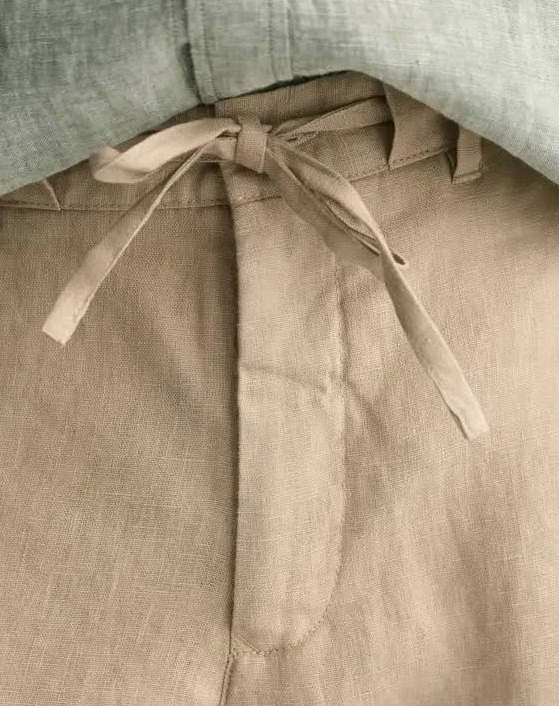 Reg Linen DS Pants Sand