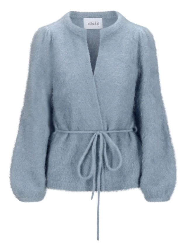 Fredrikke Chunky Cardigan Denim Blue