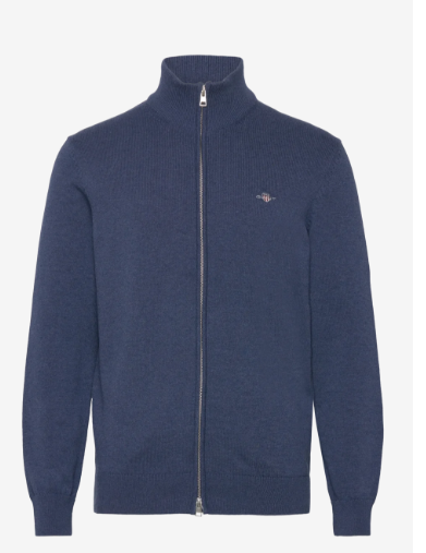 Casual Cotton Zip Cardigan