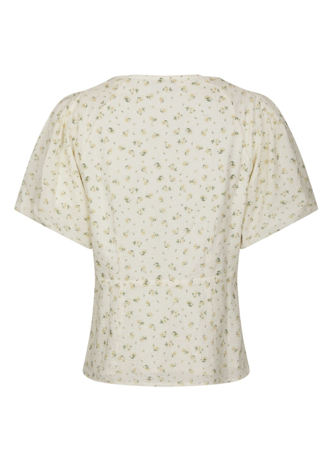 Irina Small Rose Flower Blouse light Yellow