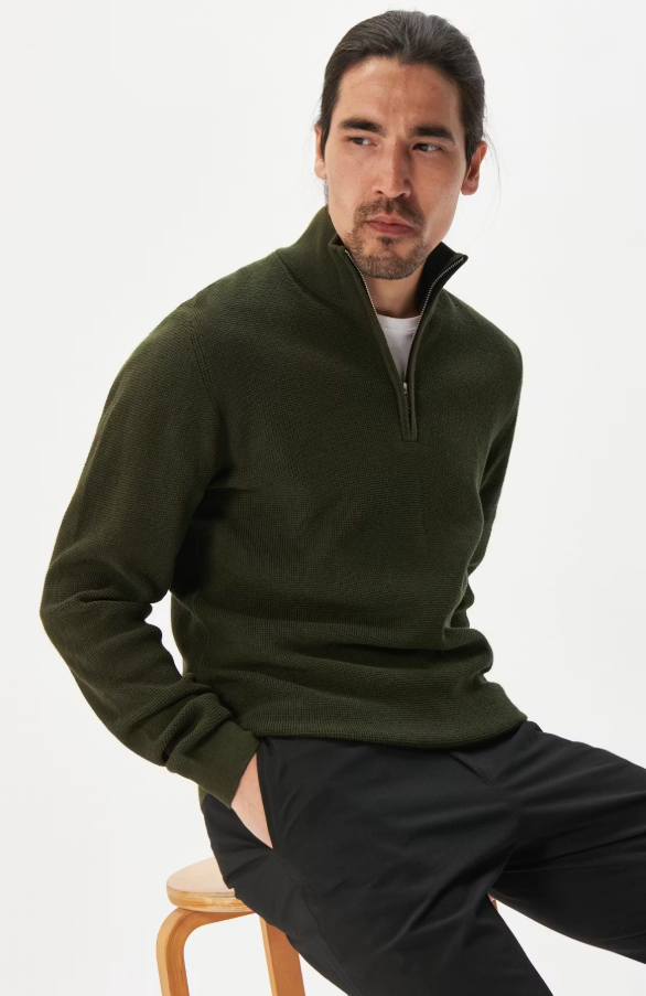 MAlagoon Half-Zip Pullover Dark Forest