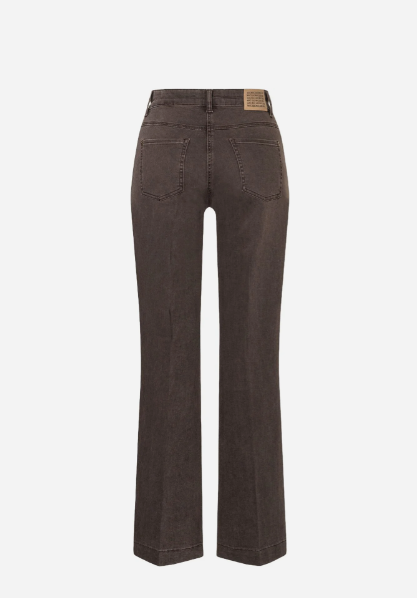 Wide Jeans Brown Stone Wash