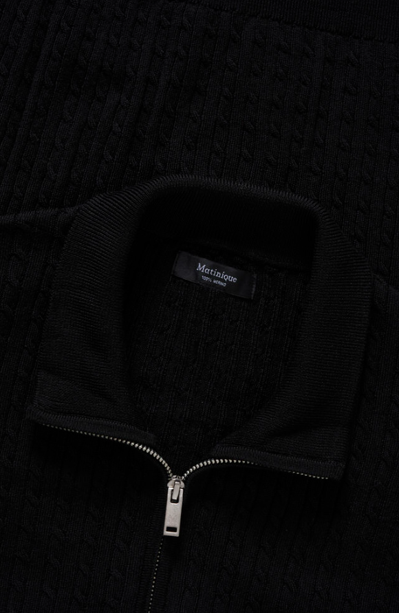 MAmason Cable Cardigan Black
