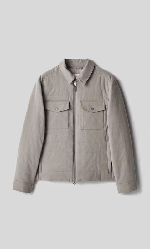 Insulated Flannel Jacket Mist Taupe