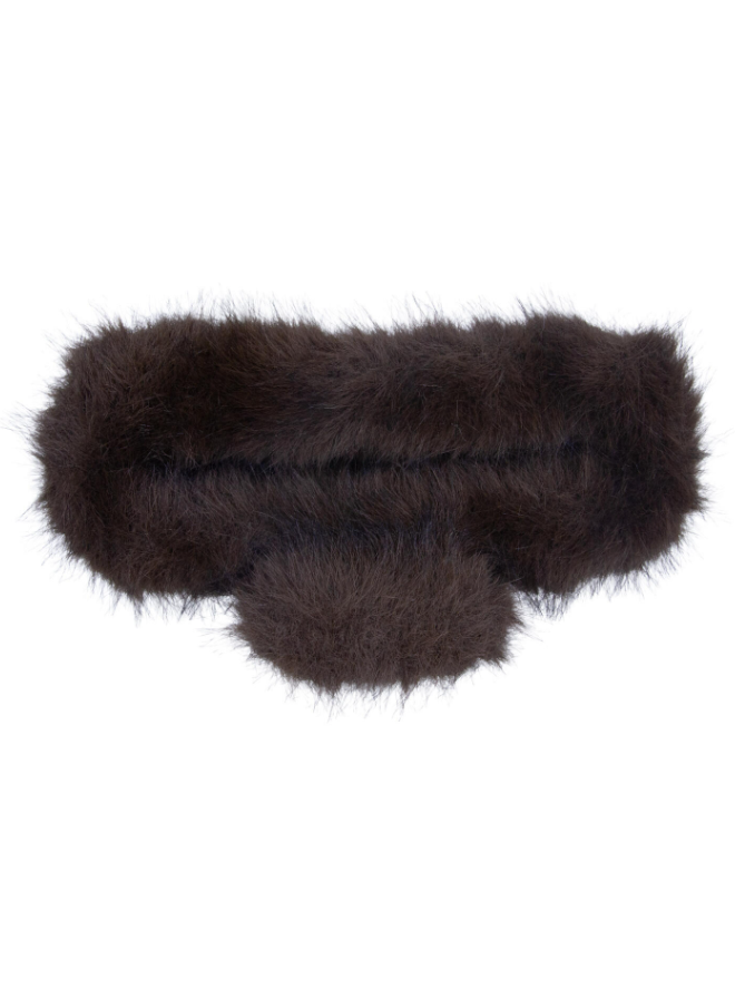 Hårklype Fake Fur Brun