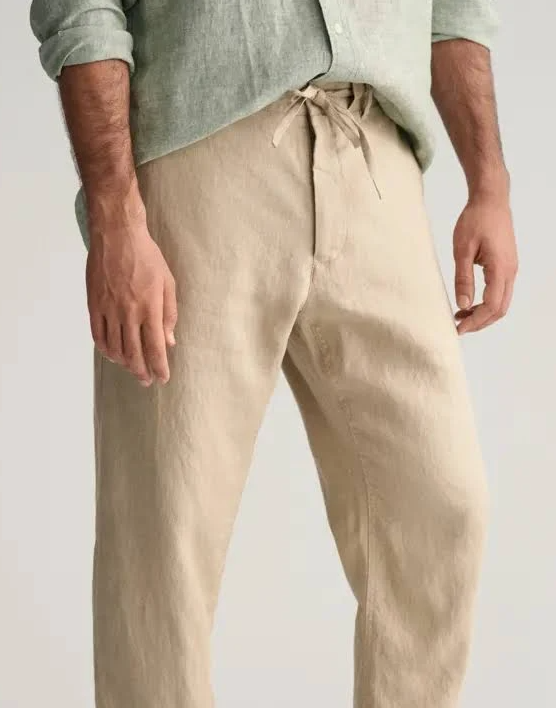 Reg Linen DS Pants Sand
