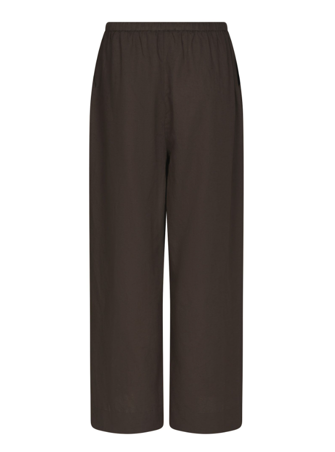 Heifa Linen Pants Production Dark Brown