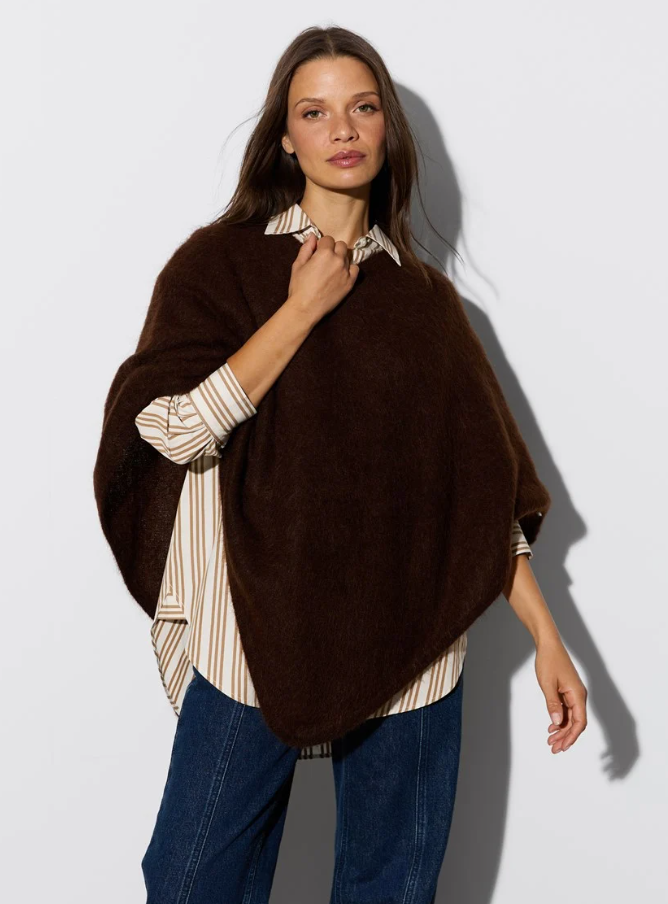 Helena poncho Chestnut