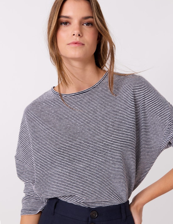 Tina Stripet Topp Sky Captain