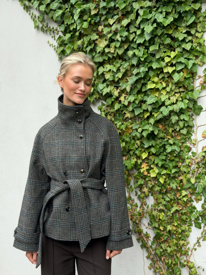 Munet Check Jacket Dark Grey
