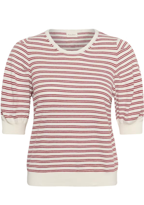 VaraianPW Pullover Burnt Russet Stripe
