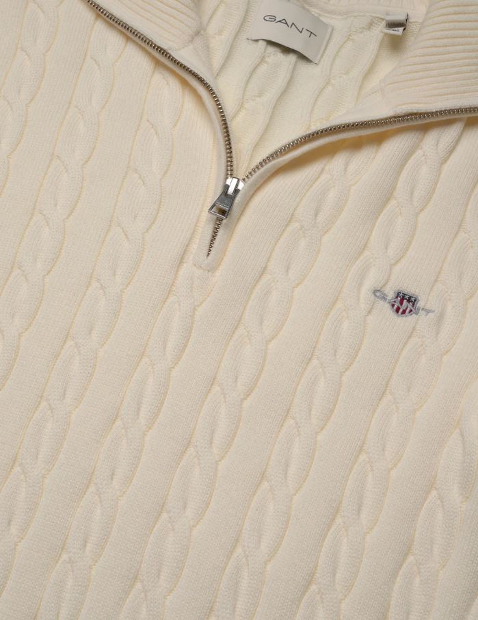 Cotton Cable Half Zip